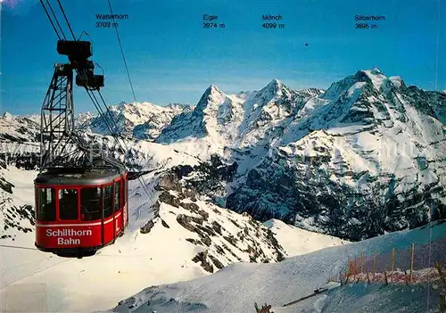 AK / Ansichtskarte Seilbahn Schilthorn Berner Oberland  Kat. Bahnen