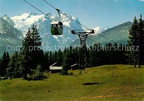 AK / Ansichtskarte Seilbahn Hasliberg Kaeserstatt Dossenhorn Wetterhoerner Moench Eiger  Kat. Bahnen