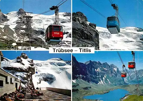 AK / Ansichtskarte Seilbahn Truebsee Titlis Engelberg Restaurant Stand  Kat. Bahnen