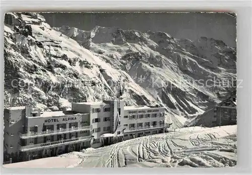 AK / Ansichtskarte Muerren BE Hotel Alpina Hotel Edelweiss Winter Kat. Muerren