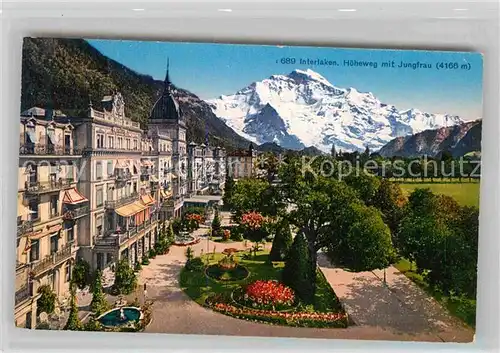 AK / Ansichtskarte Interlaken BE Hoeheweg Jungfrau Kat. Interlaken