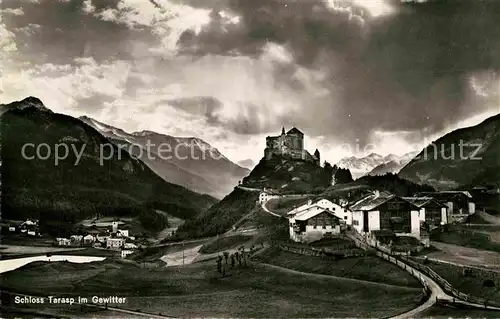 AK / Ansichtskarte Tarasp Schloss Traps im Gewitter Kat. Tarasp