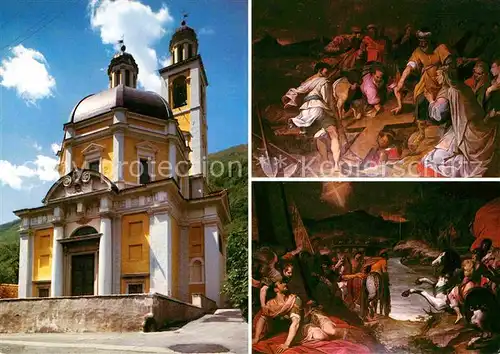 AK / Ansichtskarte Riva San Vitale Chiesa di Santa Croce due quadri di Camilio Procaccini 1591 Kirche Gemaelde Kat. Riva San Vitale