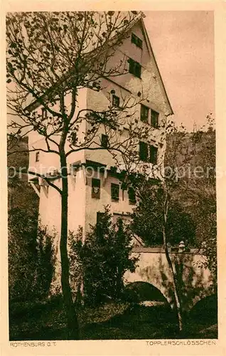 AK / Ansichtskarte Rothenburg Tauber Topplerschloesschen Kat. Rothenburg ob der Tauber