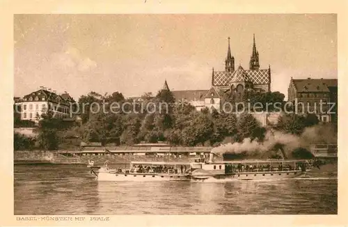 AK / Ansichtskarte Dampfer Seitenrad Basel Muenster Pfalz  Kat. Schiffe