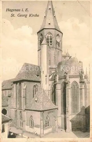 AK / Ansichtskarte Hagenau Elsass Sankt Georg Kirche Kat. Haguenau