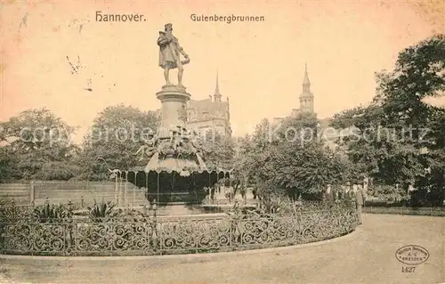 AK / Ansichtskarte Hannover Gutenbergbrunnen Kat. Hannover