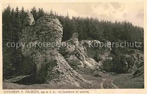 AK / Ansichtskarte Steinheim Albuch Felsenmeer Wental Kat. Steinheim am Albuch