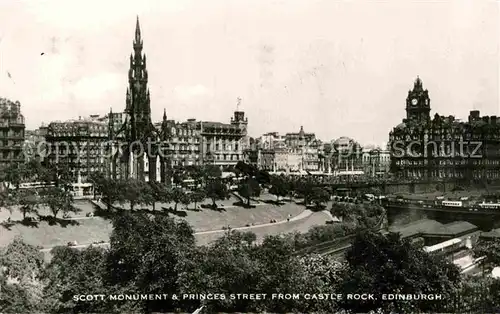 AK / Ansichtskarte Edinburgh Scott Monument Princes Street from Castle Rock Kat. Edinburgh