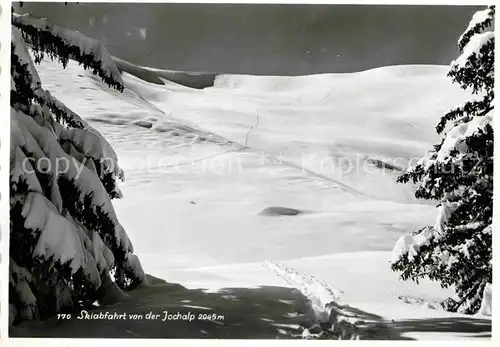 AK / Ansichtskarte Jochalp Lenzerheide GR Skiabfahrt