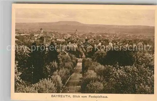 AK / Ansichtskarte Bayreuth Blick vom Festspielhaus Kat. Bayreuth