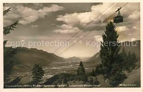 AK / Ansichtskarte Foto Huber H. Nr. 199 Kreueck Seilbahn Garmisch Partenkirchen Loisachtal  Kat. Fotografie