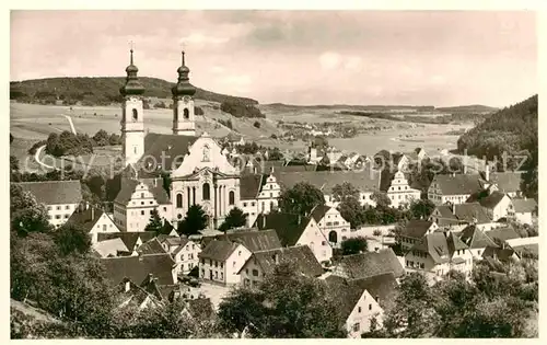 AK / Ansichtskarte Zwiefalten Wuerttemberg Panorama Kirche