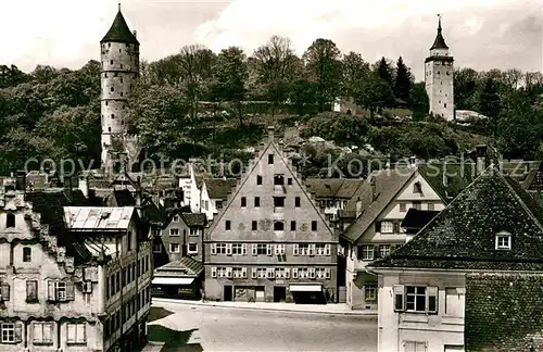 AK / Ansichtskarte Biberach Riss Kapellenplatz Weisser Turm Gigelturm Kat. Biberach an der Riss