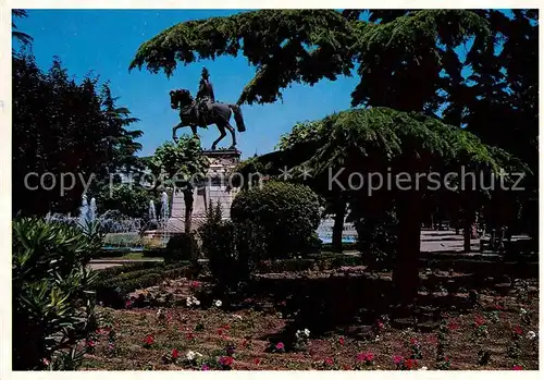 AK / Ansichtskarte Logrono Fuente del Gral Espartero Jardin Monumento Reiterstandbild Kat. Logrono