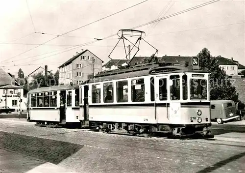 AK / Ansichtskarte Strassenbahn Triebwagen 276 Stuttgart  Kat. Strassenbahn