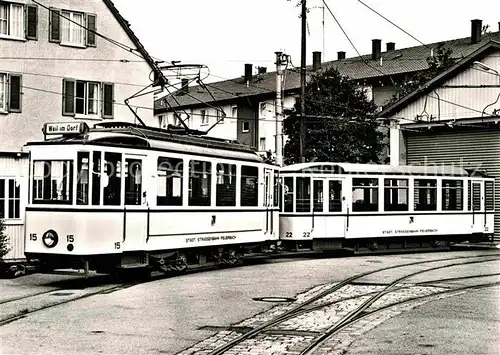 AK / Ansichtskarte Strassenbahn Triebwagen 15 Bahnhof Gerlingen  Kat. Strassenbahn