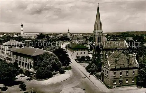 AK / Ansichtskarte Rosenheim Bayern Rathaus Evangelische Kirche Kat. Rosenheim