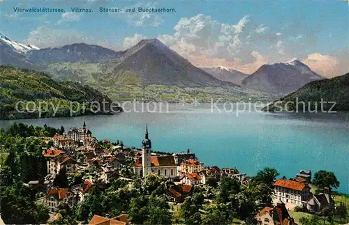 AK / Ansichtskarte Vitznau Vierwaldstaettersee mit Stanser und Buochserhorn Kat. Vitznau