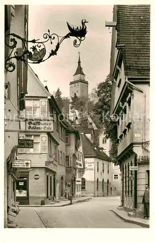 AK / Ansichtskarte Biberach Riss Gasthaus Goldene Ente Gigelturm Kat. Biberach an der Riss