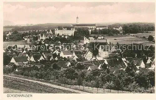 AK / Ansichtskarte Ochsenhausen Panorama mit Kirche Kat. Ochsenhausen