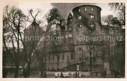 AK / Ansichtskarte Stuttgart Der Brand im Alten Schloss Kat. Stuttgart