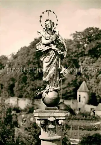 AK / Ansichtskarte Ochsenhausen Mariensaeule Klosterhof Kat. Ochsenhausen