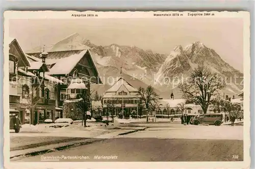 AK / Ansichtskarte Garmisch Partenkirchen Marienplatz Kat. Garmisch Partenkirchen