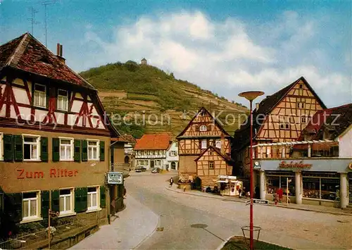 AK / Ansichtskarte Heppenheim Bergstrasse Kleiner Markt mit Blick zur Starkenburg Kat. Heppenheim (Bergstrasse)