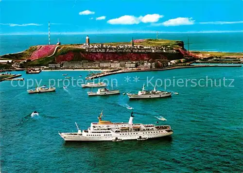 AK / Ansichtskarte Helgoland Nordseebad Insel Faehre Fliegeraufnahme Kat. Helgoland