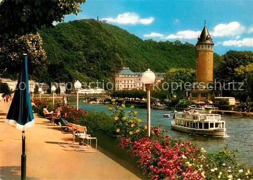 AK / Ansichtskarte Bad Ems Lahnpartie mit Quellenturm Ausflugsdampfer Kat. Bad Ems