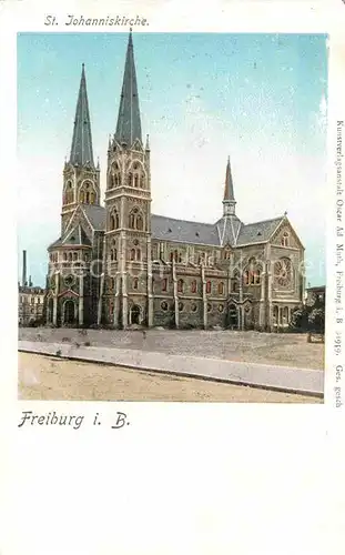 AK / Ansichtskarte Goldfensterkarte Nr. 1959 Freiburg im Breisgau St. Johanniskirche  Kat. Verlage