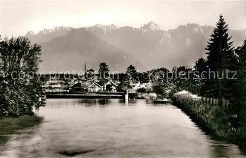 AK / Ansichtskarte Bad Aibling Mangfallbruecke Kaisergebirge Kat. Bad Aibling