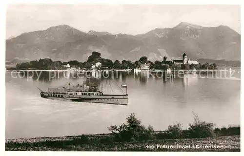 AK / Ansichtskarte Chiemsee Fraueninsel Damper Kat. Chiemsee