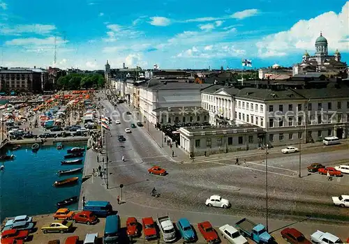 AK / Ansichtskarte Helsinki Marktplatz mit Praesidentenschloss Kat. Helsinki