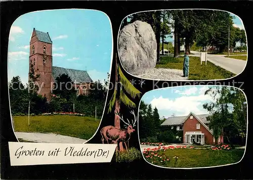 AK / Ansichtskarte Vledder Kirche Gedenkstein Kat. Vledder