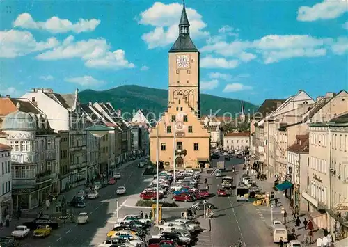 AK / Ansichtskarte Deggendorf Donau Stadtplatz mit Rathaus Kat. Deggendorf