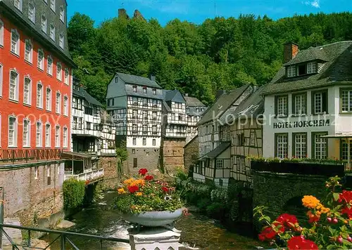 AK / Ansichtskarte Monschau Rotes Haus Ruine Haller Hotel Altstadt Fachwerkhaus Kat. Monschau