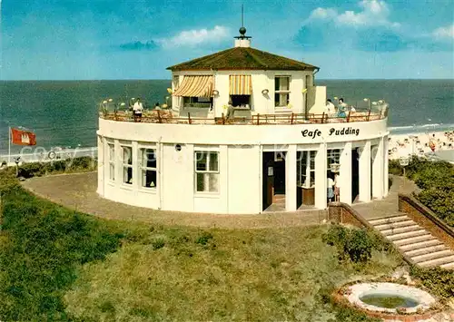 AK / Ansichtskarte Wangerooge Nordseebad Cafe Pudding am Strand Kat. Wangerooge