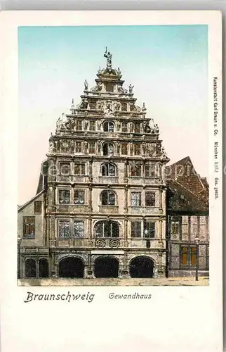 AK / Ansichtskarte Goldfensterkarte Nr. 5052 Braunschweig Gewandhaus  Kat. Verlage