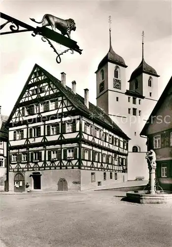 AK / Ansichtskarte Wiesensteig Marktplatz Spital Kirche Kat. Wiesensteig