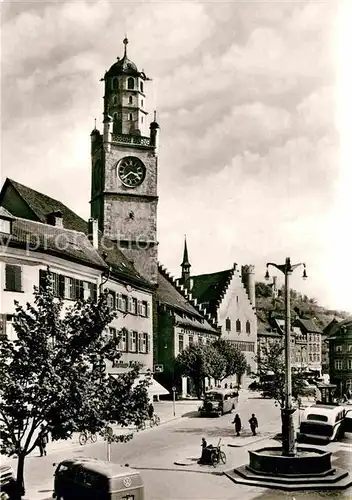 AK / Ansichtskarte Ravensburg Wuerttemberg Marienplatz Blaserturm %ra 
Marienplatz Blaserturm Rathaus Kat. Ravensburg