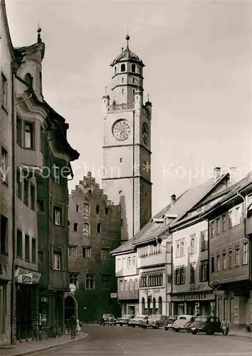 AK / Ansichtskarte Ravensburg Wuerttemberg Kirchstrasse Waaghaus Blaserturm Kat. Ravensburg