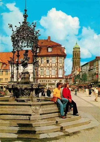 AK / Ansichtskarte Goettingen Niedersachsen Universitaetsstadt Gaenselieselbrunnen mit Weender Strasse Kat. Goettingen