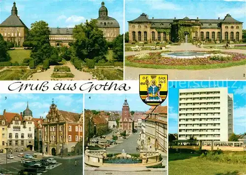 AK / Ansichtskarte Gotha Thueringen Schloss Friedenstein Orangerie Hochhaus am Leninplatz Kat. Gotha