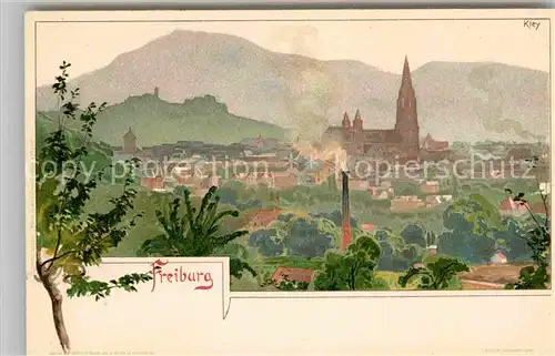 AK / Ansichtskarte Kley Freiburg im Breisgau Kat. Kuenstlerlitho