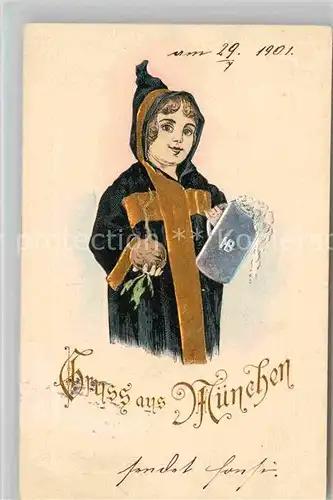 AK / Ansichtskarte Muenchner Kindl Muenchen Bierkrug Ruebe Litho  Kat. Muenchen