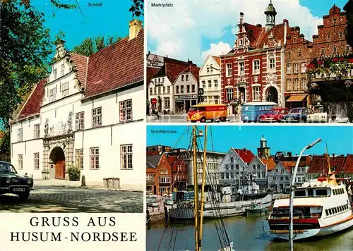 Husum Nordfriesland Schloss Marktplatz Schiffbruecke Stormstadt Kat. Husum