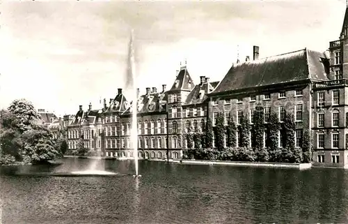 Den Haag Hofvijver met fontein Kat. s Gravenhage