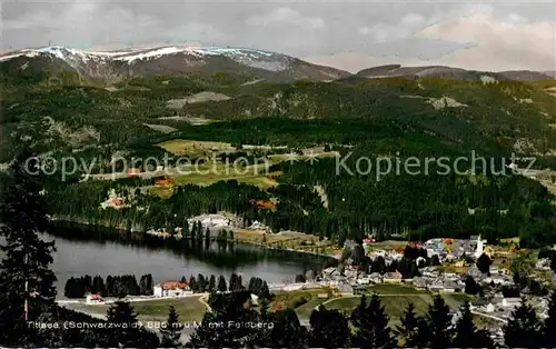 Titisee Panorama Blick ueber den See zum Feldberg Schwarzwald Kat. Titisee Neustadt